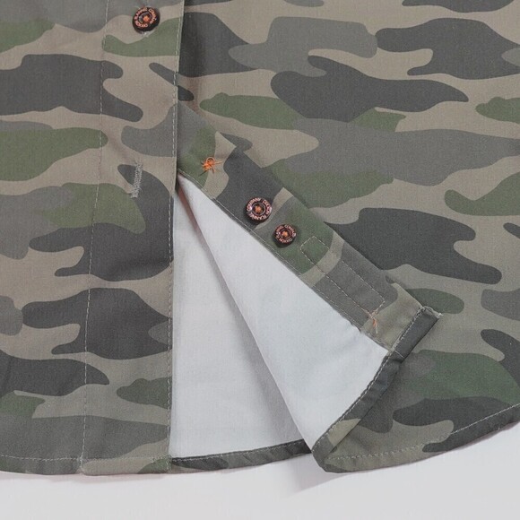 DIXXON Freebird Shirt Mens Small Green Camo Button-Up Party Versatile Comfort - Picture 10 of 14